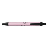 Grijze script initiële monogram roze zwarte inkt pen (Achterkant)