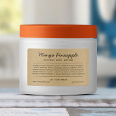 Grijze Script Lines Ingredients List Kraft Label