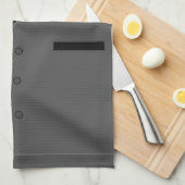 Grijze set met rode nekstropdas - voeg naam toe -  theedoek (Quarter Fold)