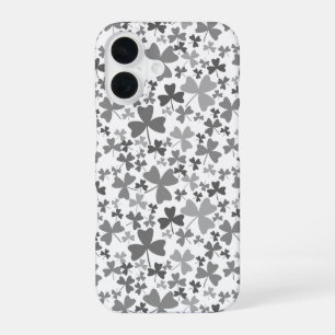 Grijze Shamrocks iPhone 16 Hoesje