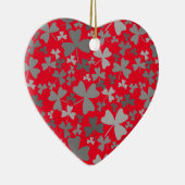 Grijze Shamrocks Keramisch Ornament (Rechts)