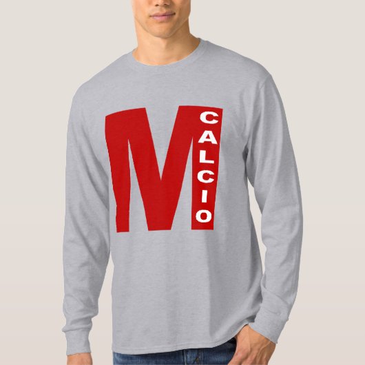 Grijze shirt met lange mouwen MILANO CALCIO (Voorkant)