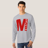 Grijze shirt met lange mouwen MILANO CALCIO (Voorkant volledig)