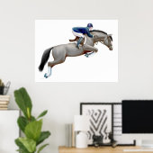 Grijze Show — Pomppaarden afdrukken Poster (Thuiskantoor)