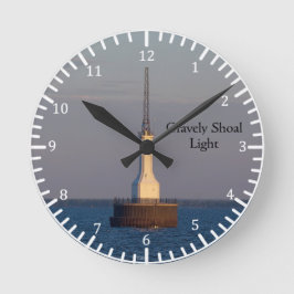 Grijze Showlichtklok Ronde Klok