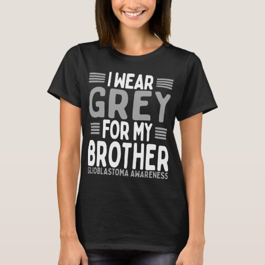 Grijze sibling Twin Glioblastoma Bewustmakingsbroe T-shirt (Voorkant)