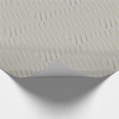 Grijze Silver Curved Lines Chic abstracte flow Cadeaupapier (Hoek)