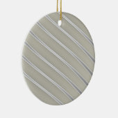 Grijze Silver Curved Lines Chic abstracte flow Keramisch Ornament (Rechts)