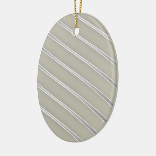 Grijze Silver Curved Lines Chic abstracte flow Keramisch Ornament (Links)