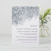 Grijze Silver Shimmer Light Shower-uitvindingen Kaart (Staand voorkant)