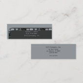 Grijze Silver Tile Border Mini Visitekaartje (Voorkant / Achterkant)