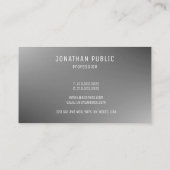 Grijze Sjabloon Professioneel Trendy Elegant Moder Visitekaartje (Achterkant)