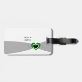 Grijze Sjerp met Groene Hart Bagagelabel (Achterkant horizontaal)