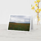 Grijze Skies over papaverlandschapskaart Kaart (Gele Bloem)