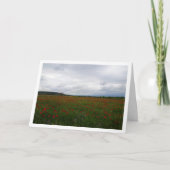 Grijze Skies over papaverlandschapskaart Kaart (Voorkant)