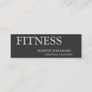 Grijze Skinny Slim Personal Trainer Visitekaartje