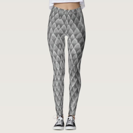 Grijze slangenhuid leggings (Voorkant)