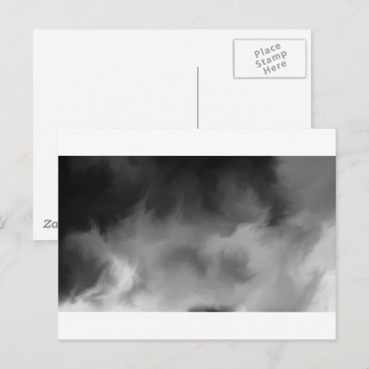 Grijze, slechte rook. briefkaart (Voorkant / Achterkant)