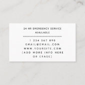 Grijze sleutel voor sluisservices en sparkle Class Visitekaartje (Achterkant)