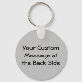 Grijze Sleutelhanger van Rooster (Achterkant)