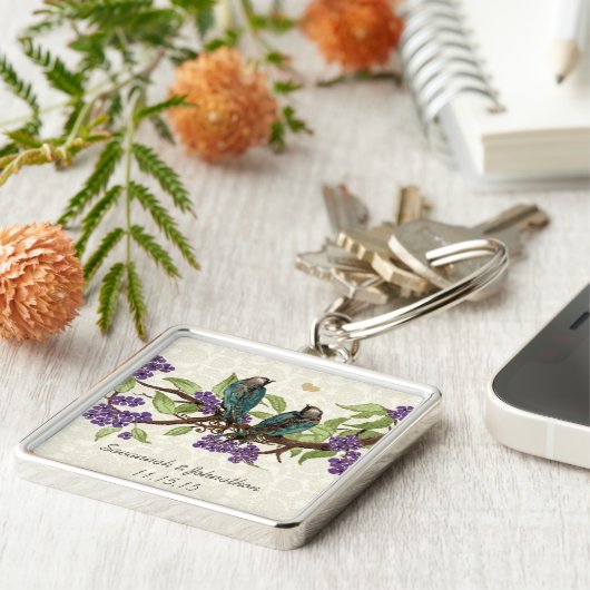  grijze Sleutelhanger voor de geelbruine vogel (Zijkant)