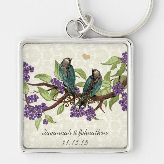  grijze Sleutelhanger voor de geelbruine vogel (Voorkant)