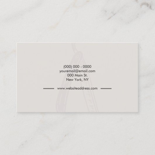 Grijze slijmvliessnijdsel visitekaartje (Achterkant)