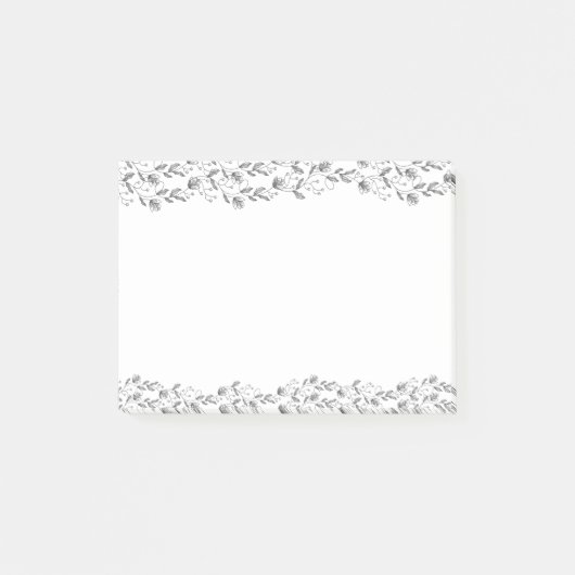 Grijze Slingerende Wijnranken Post-It Notities Post-it® Notes (Voorkant)