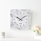 Grijze smelttextuur vierkante klok (Huis)