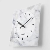 Grijze smelttextuur vierkante klok (Hoek)