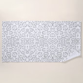 Grijze sneeuwknol — Dierafdrukken Strandlaken (Voorkant)