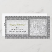 Grijze Sneeuwvlok Kerstkaarten Feestdagenkaart (Voorkant / Achterkant)