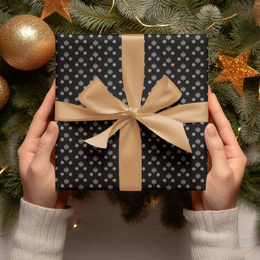 Grijze sneeuwvlokken die Document Bladen verpakken Inpakpapier Vel