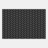 Grijze sneeuwvlokken die Document Bladen verpakken Inpakpapier Vel (Voorkant)