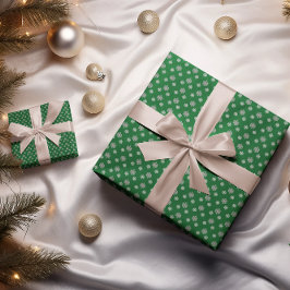 Grijze sneeuwvlokken inpakpapier vel