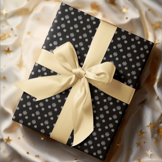 Grijze sneeuwvlokken inpakpapier vel