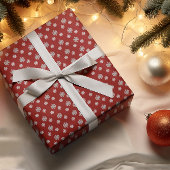 Grijze sneeuwvlokken inpakpapier vel