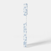 Grijze sneeuwvlokken op gebroken wit iPhone hoesje (Rechterkant)