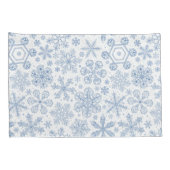 Grijze sneeuwvlokken op gebroken wit kussensloop (Achterkant-Rechts)