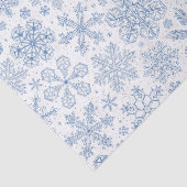 Grijze sneeuwvlokken op gebroken wit tissuepapier (Detail)