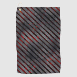 Grijze snijstrepen of koolstof linten? Rode fondse Golfhanddoek