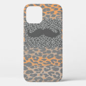 Grijze snor en luipaard afdrukken Case-Mate iPhone case (Achterkant)