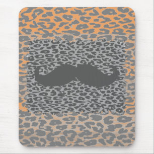 Grijze Snor en Luipaardprint Muismat