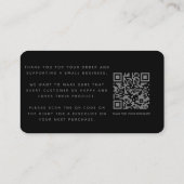 Grijze sociale pictogrammen QR-code bedankt voor k Informatiekaartje (Achterkant)