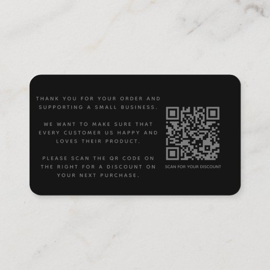 Grijze sociale pictogrammen QR-code bedankt voor k Informatiekaartje (Achterkant)