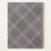 Grijze speldenmonogram Naam Gepersonaliseerd Planner (Achterkant)