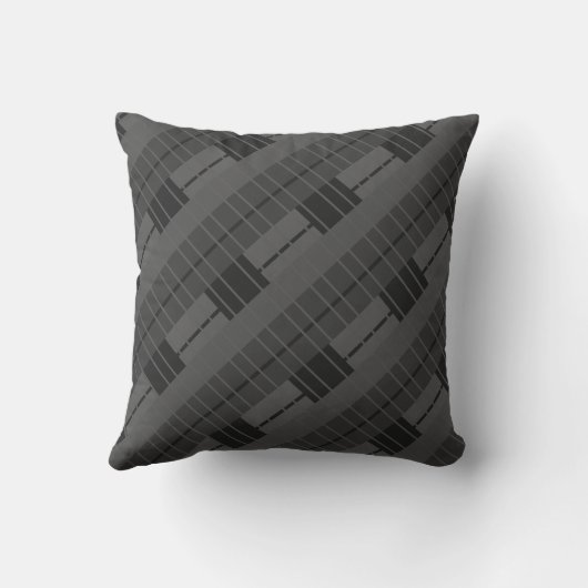 Grijze speldenmonogrammen kussen (Achterkant)