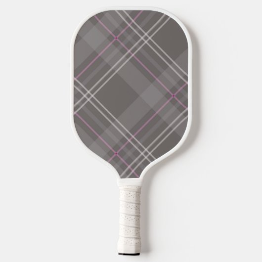 Grijze spelige monogram naam pickleball paddle (Achterkant)