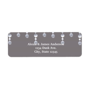 Grijze spiegel glamour glam elegante adreslabels etiket