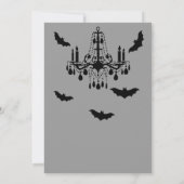 Grijze spieren en Lace Costume Party Invitation Kaart (Achterkant)